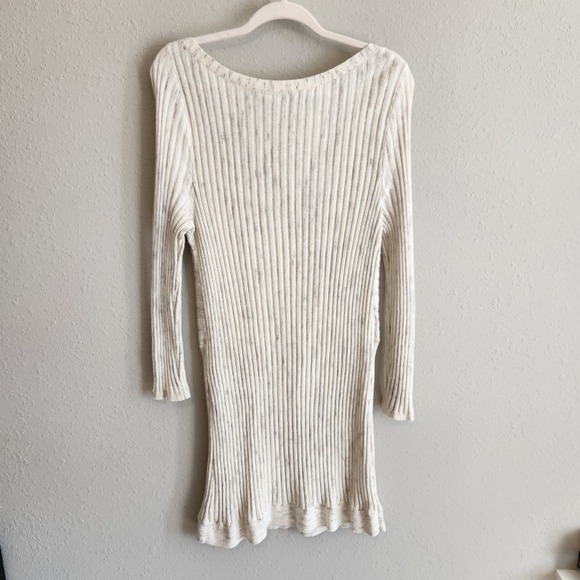 Anthropologie Moth Heathered Ribbed Sweater Dress Size Large - Picture 9 of 13